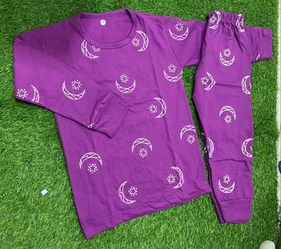 2 Pcs Stitched Jersey Printed Pajama And Shirt