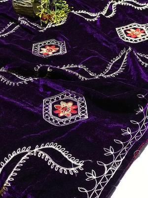 Women's Velvet Embroidered Shawl