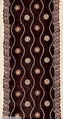 Women's Velvet Embroidered Border Shawl