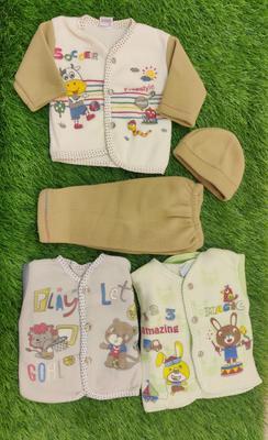 New Born Shirt And Trouser Set, Pack Of 3