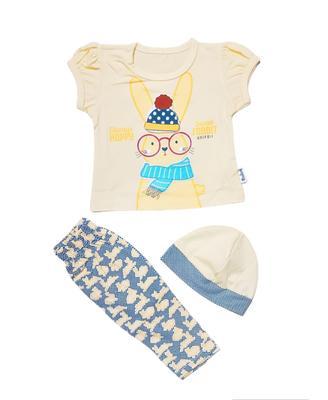 Baby Girl's Cotton Shirt And Trouser Set