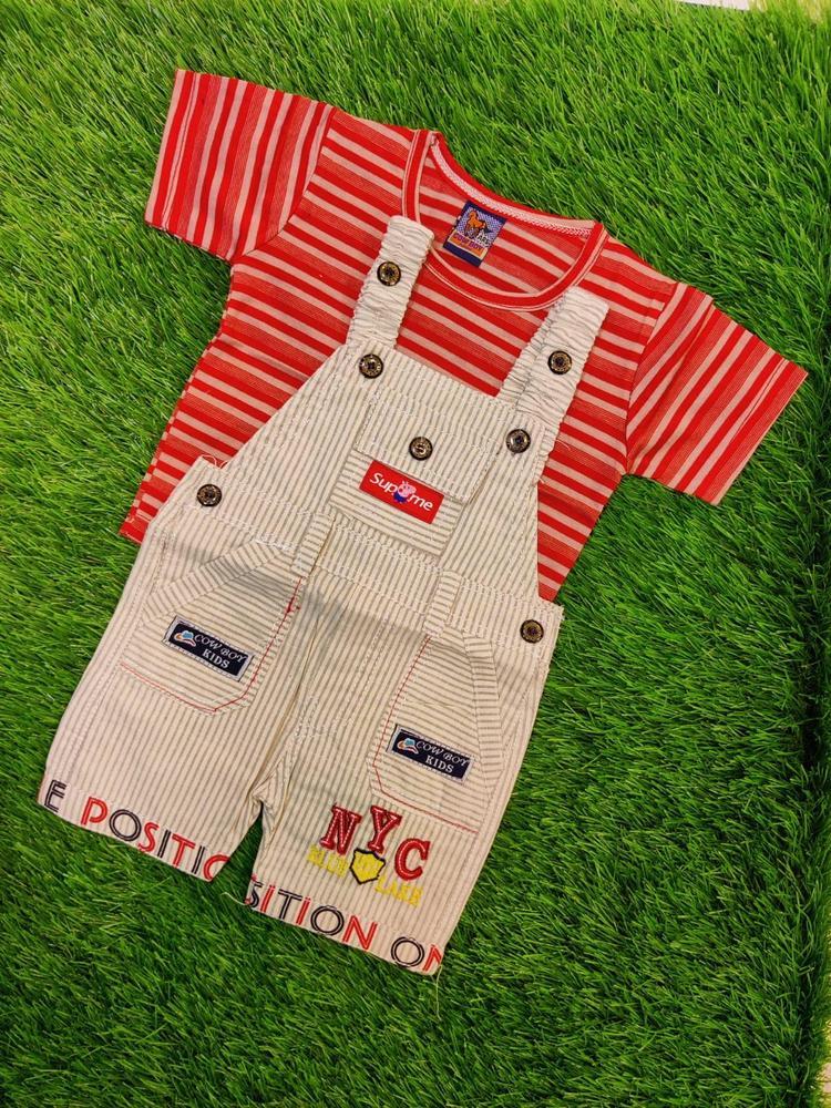 Baby Boy's Blended Printed Romper Set