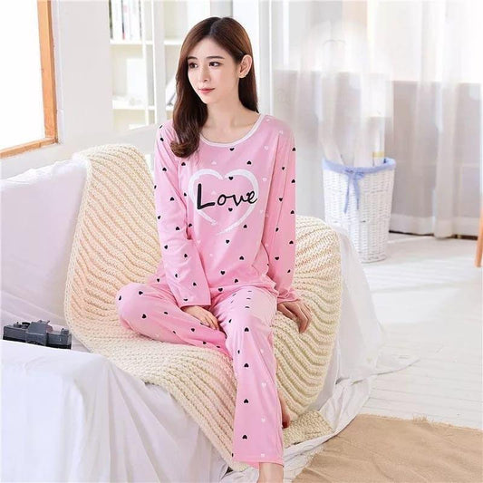 2 Pcs Women's Stitched Cotton Jersey Printed Night Suit