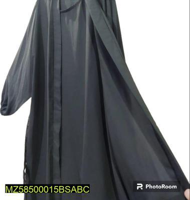 1 Pc Women's Stitched Chiffon Plain Abaya