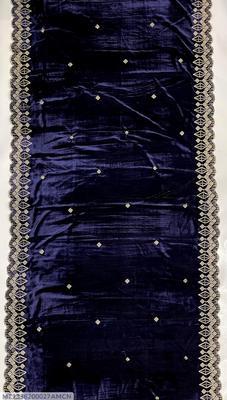 Women's Velvet Embroidered Border Shawl