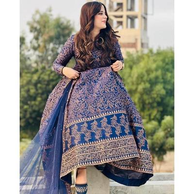 3 Pcs Women's Stitched Katan Silk Printed Suit