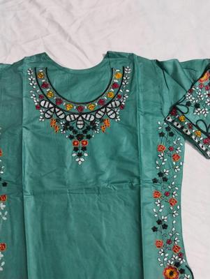 2 Pcs Women's Stitched Cotton Lawn Embroidered Shirt And Trouser