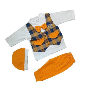 3Pcs Unisex Cotton Printed Shirt And Trouser Set