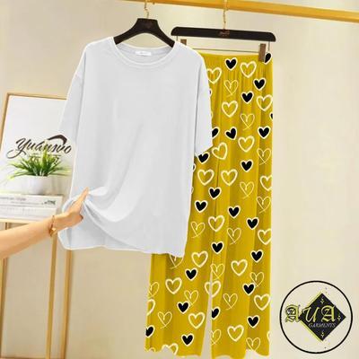 2 Pcs Women's Stitched Cotton Jersey Printed Night Suit