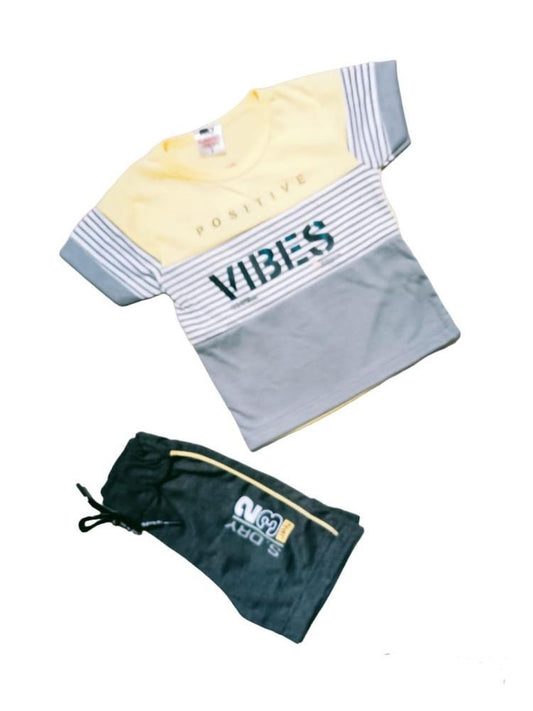 Baby Boy's Blended T-Shirt And Knicker Set