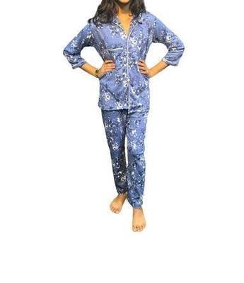 2 Pcs Women's Stitched Jersey Printed Sleepwear