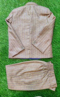 4 Pcs Boy's Stitched Cotton Plain Pant Coat