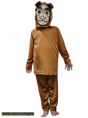 3 Pcs Kids Stitched Dry Fit Micro Monkey Costume