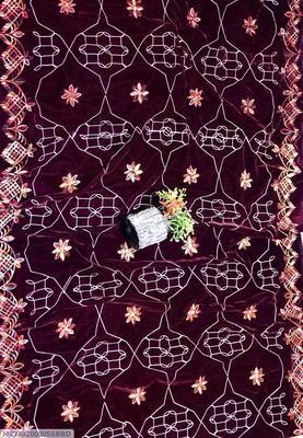 Women's Velvet Embroidered Shawl