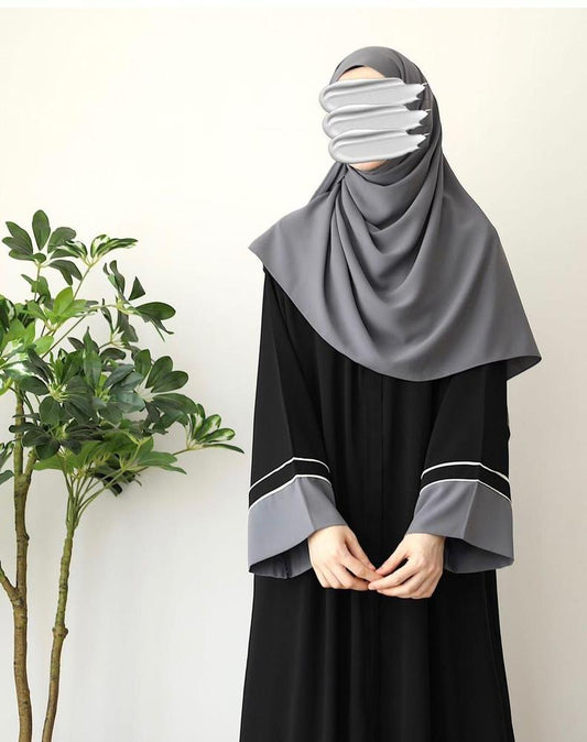 Georgette Plain Classic Abaya with Stoller