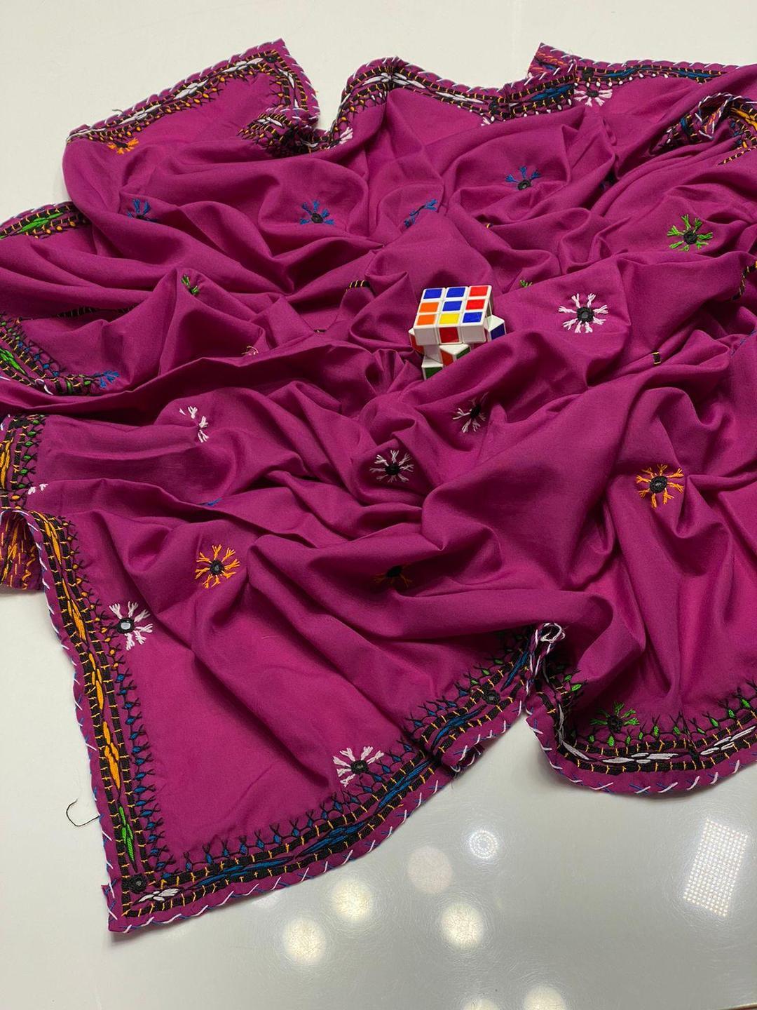 Women's Swiss Embroidered Border Shawl