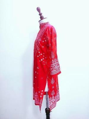 2 Pcs Women's Stitched Lawn Printed Suit