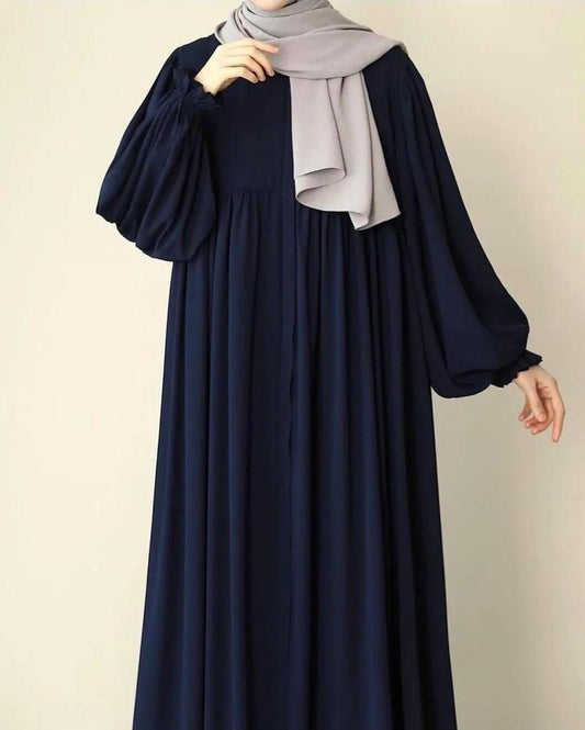 Georgette Plain Maxi Abaya With Stoler