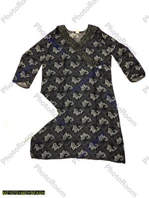 2 Pcs Women's Stitched Lawn Printed Suit