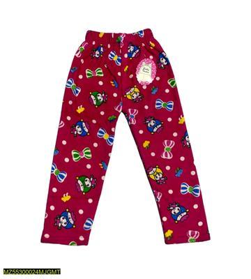 1 Pcs Boy's Stitched Velvet Printed Night Trouser