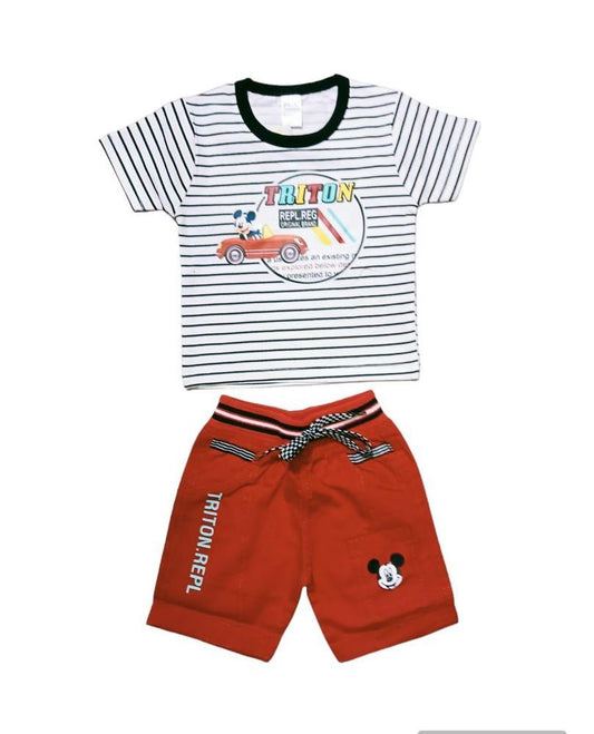 Baby Boy's Blended T-Shirt And Knicker Set