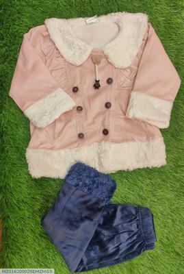 Baby Girl Velvet Frock And Trouser Set