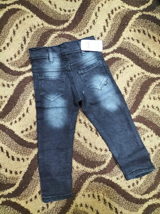 1 Pc Boy's Stitched Denim Plain Jeans