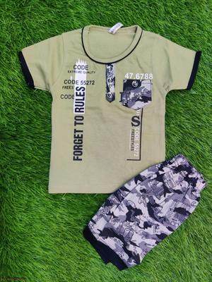 Baby Boy's Blended T-Shirt And Knicker Set