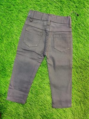 Boy's Stitched Cotton Plain Pants