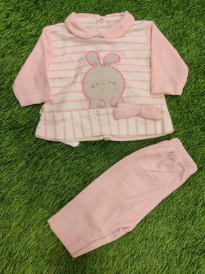 Baby Girl Velvet Printed Shirt And Trouser Set