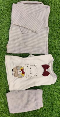 3 Pcs Baby Boy Cotton Printed Suit