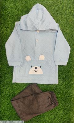 Baby Boy Fleece Printed Shirt And Trouser Set