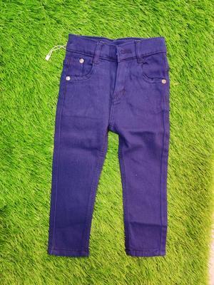 Boy's Stitched Cotton Plain Pants