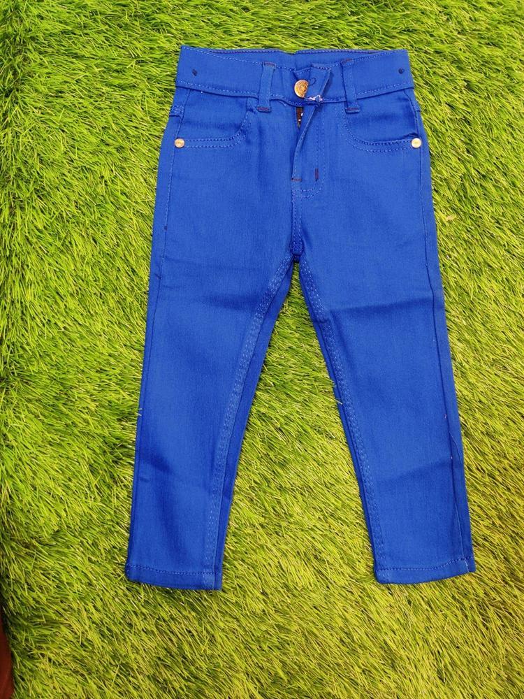 Boy's Stitched Cotton Plain Pants