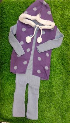 3 Pcs Girl's Stitched Wool Suit