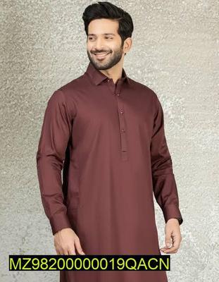 Men's Unstitched Cotton Plain Suit