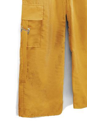 1 Pc Women's Stitched Cotton Plain Cargo Trouser With Belt