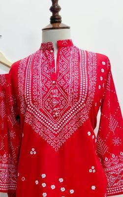 2 Pcs Women's Stitched Lawn Printed Suit