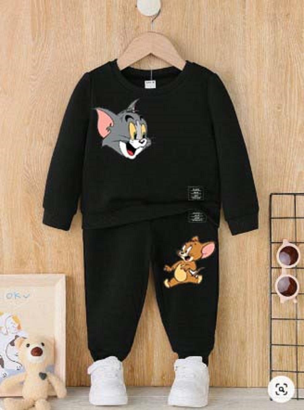 2 Pc Boy's Polyester Printed Tracksuit