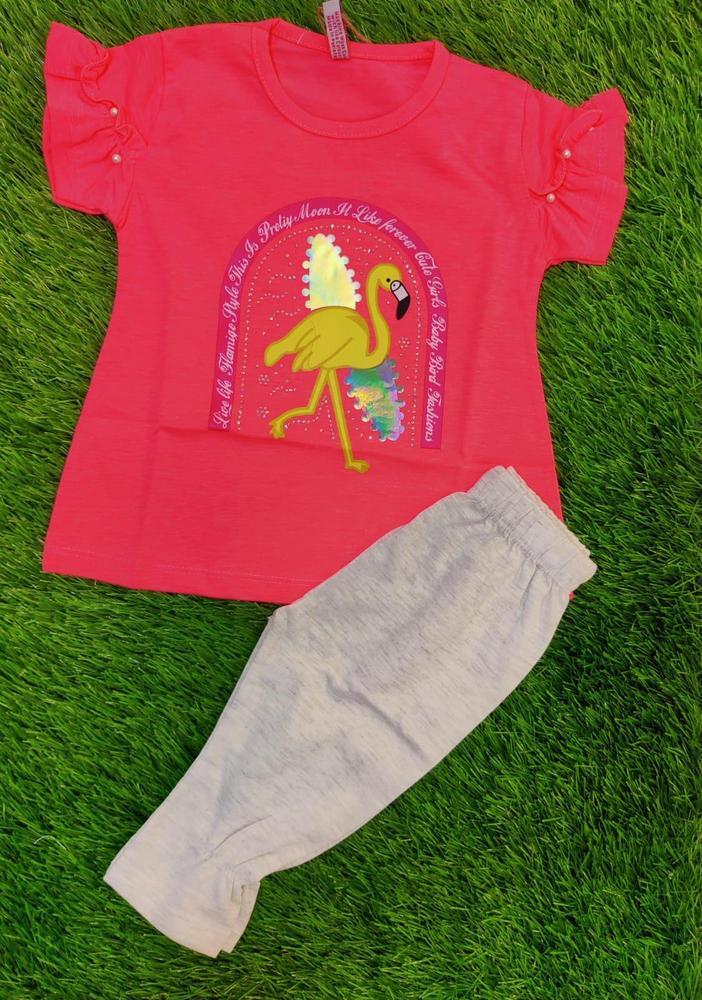 Baby Girl's Cotton Printed Shirt And Pants Set