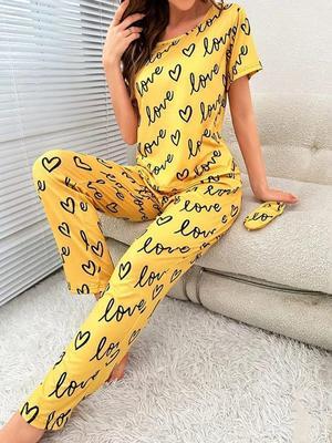 2 Pcs Women's Stitched Jersey Printed Night Suit