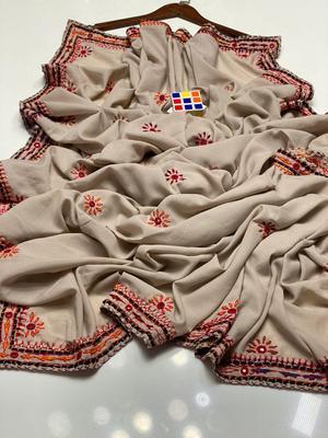 Women's Swiss Embroidered Border Shawl