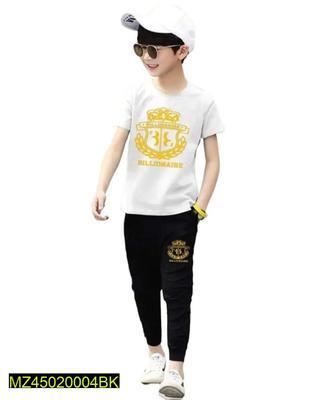 Boy's Polyester Printed Tracksuit