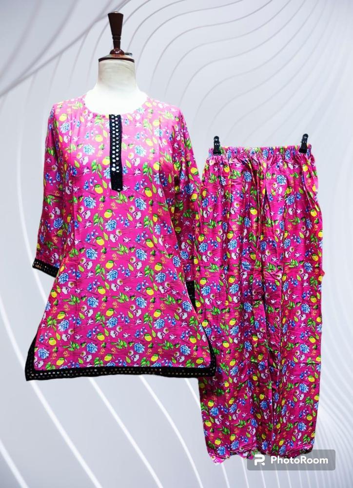 2 Pcs Women Stitched Lawn Printed Suit