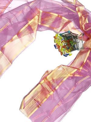 Women's Stitched Organza Plain Dupatta