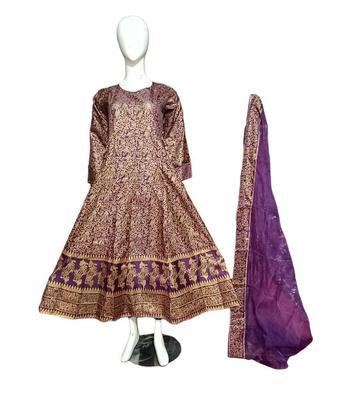 3 Pcs Women's Stitched Katan Silk steam Print Suit