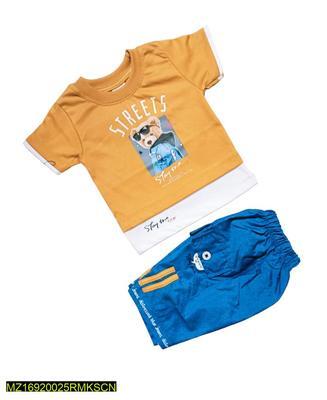 Baby Boy's Blended T-Shirt And Knicker Set