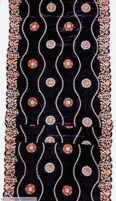 Women's Velvet Embroidered Border Shawl