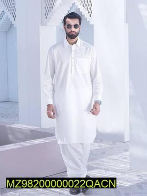 Men's Unstitched Cotton Plain Suit