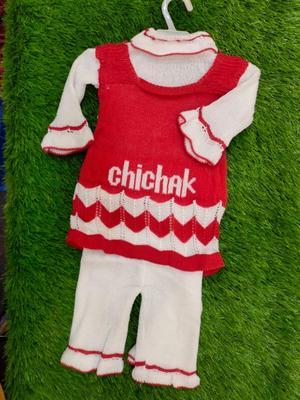 3 Pcs Girl's Stitched Wool Suit